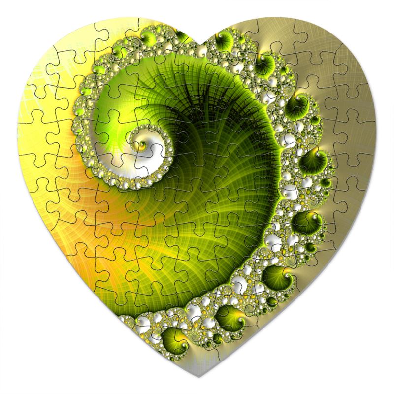 BoomGoo® Puzzle heart F849 "Lime Sky" 1