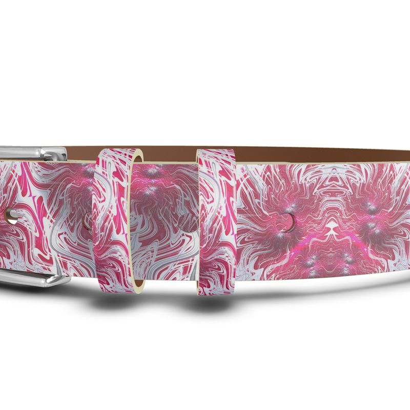 BoomGoo® leather belt F1366 "Fuchsia Energy" 2