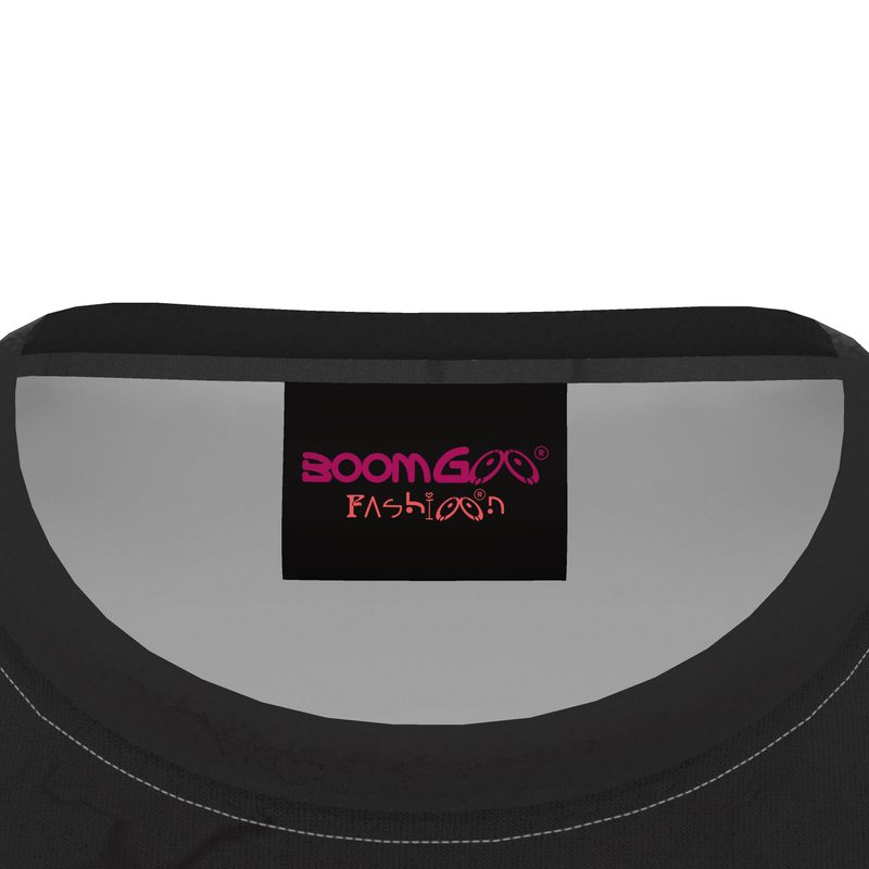 BoomGoo® T-shirt (unisex) "Peace" Dolphins I 4 fuchsia on black