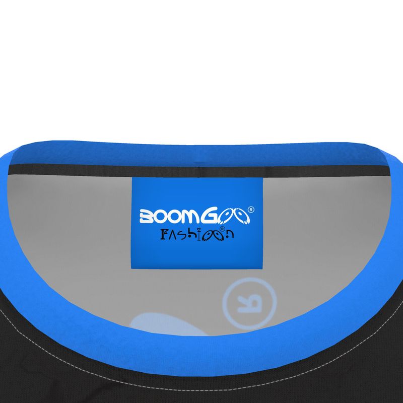 BoomGoo® T-shirt (unisex) cool brand logo 1bl blue on black