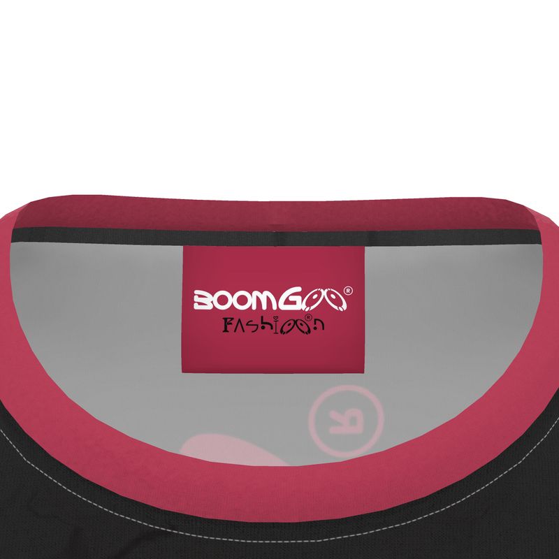 BoomGoo® T-shirt (unisex) cool brand logo 1rw red wine on black