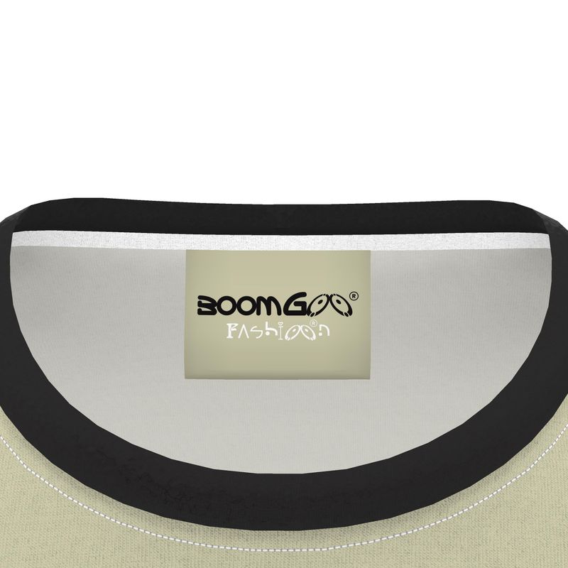 BoomGoo® T-shirt (unisex) cool brand logo 9c black ufo on beige