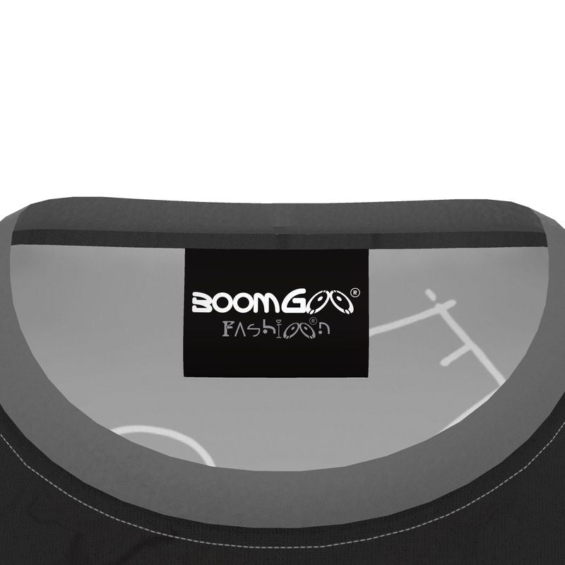 BoomGoo® T-shirt (unisex) Kids' Drawings "Giraffe" 1b on black