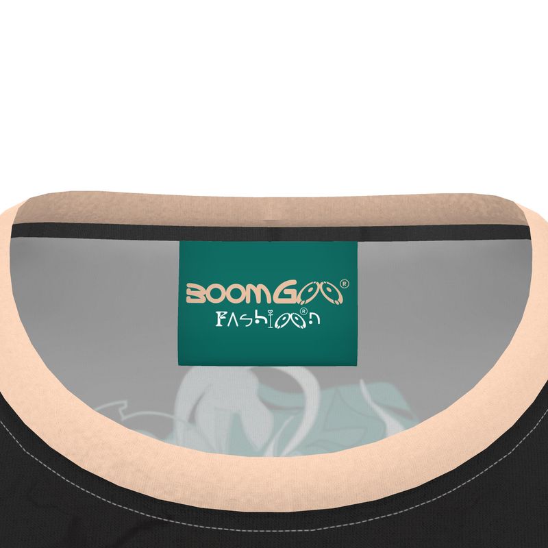 BoomGoo® T-shirt (unisex) pop art "Cheveux Nue" 1ncb nue crop on black