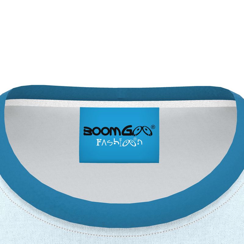 BoomGoo® T-shirt (unisex) pop art "Papapapenguin" 1pib solo ice blue