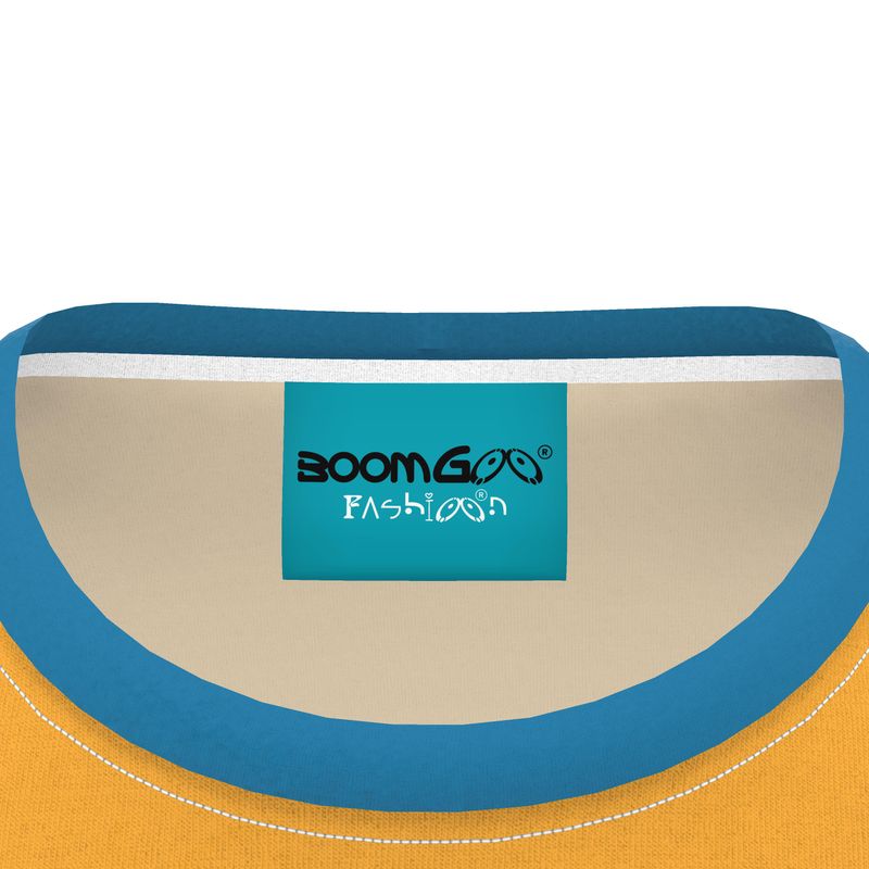 BoomGoo® T-shirt (unisex) pop art "Papapapenguin" 1cy crop on yellow