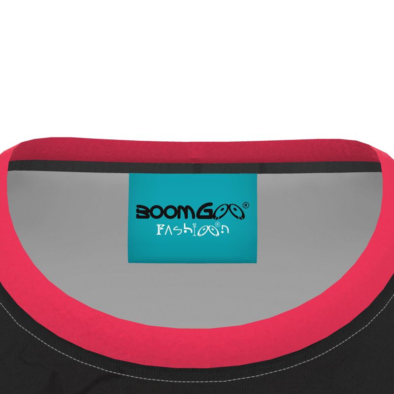 BoomGoo® T-shirt (unisex) pop art "Papapapenguin" 1cbk crop on black