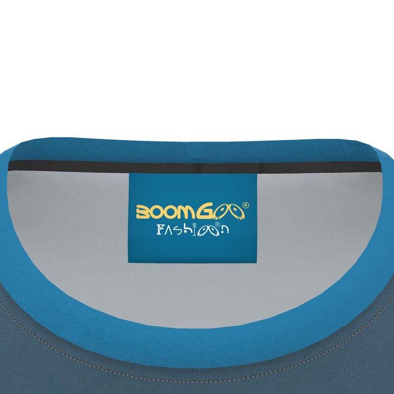 BoomGoo® T-shirt (unisex) pop art "Papapapenguin" 1hsb heads blue