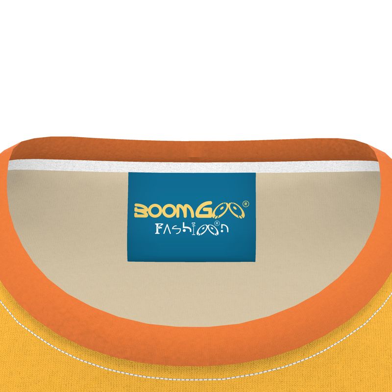 BoomGoo® T-shirt (unisex) pop art "Papapapenguin" 1hsy heads on yellow