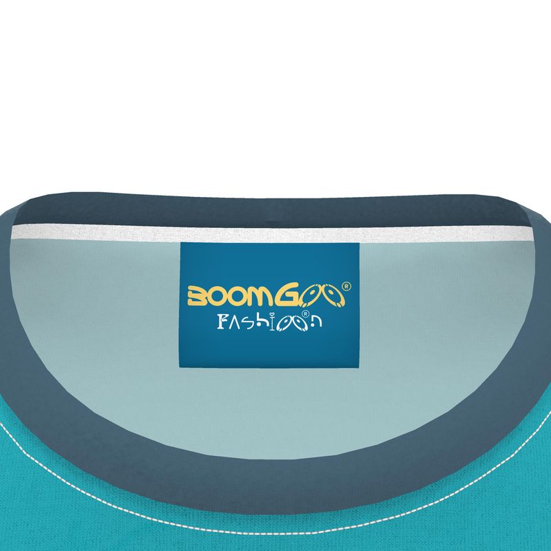 BoomGoo® T-shirt (unisex) pop art "Papapapenguin" 1hb heads on blue