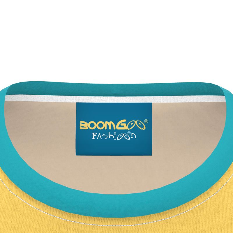 BoomGoo® T-shirt (unisex) pop art "Papapapenguin" 1hy heads on yellow