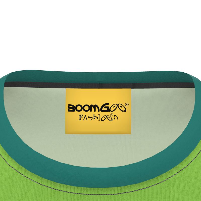 BoomGoo® T-shirt (unisex) "Zzzebra" 1gg on green