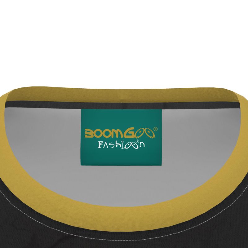 BoomGoo® T-shirt (unisex) "Zzzebra" 1xbk cross on black