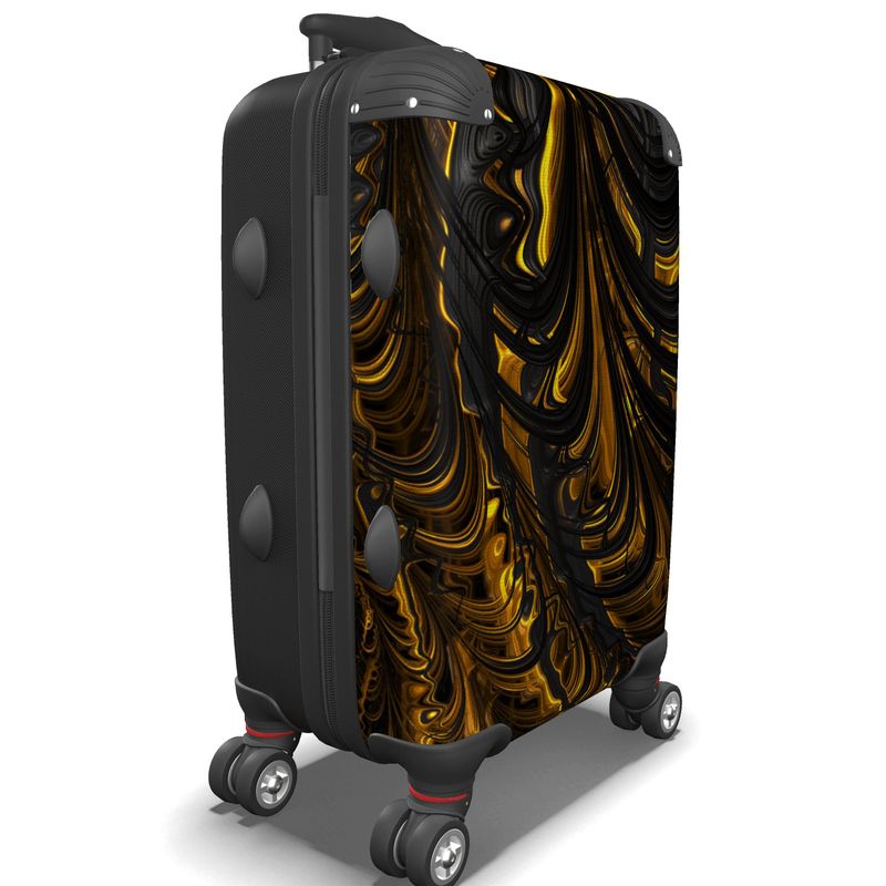 BoomGoo® Suitcase F1488 "Black Gold Flow" 1