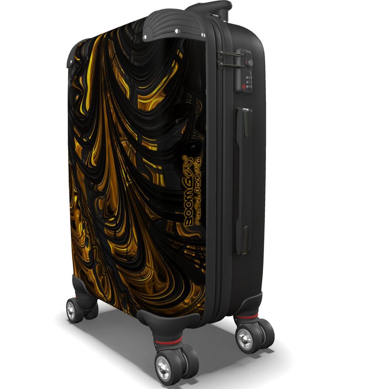 BoomGoo® Suitcase F1488 "Black Gold Flow" 1