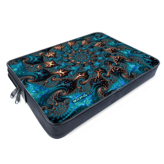 BoomGoo® 15" laptop zip sleeve F1203 "Moonlight Corals"