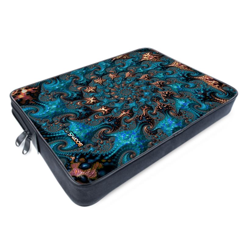 BoomGoo® 15" laptop zip sleeve F1203 "Moonlight Corals"