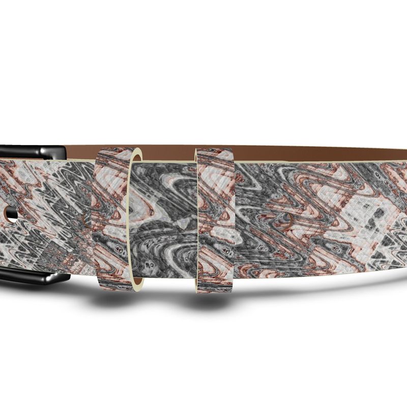 BoomGoo® leather belt F1181 "Pink Marble" 1