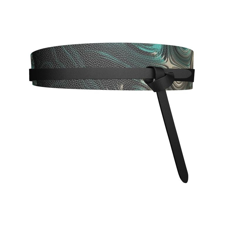 BoomGoo® leather wrap belt F925 "Metallica" 1