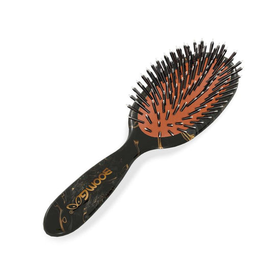 BoomGoo® hairbrush F1488 "Black Gold Flow II"