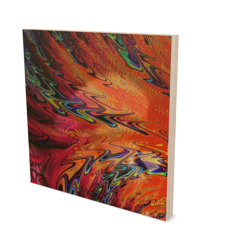 BoomGoo® art print Wood Block F840” Frequency" 1