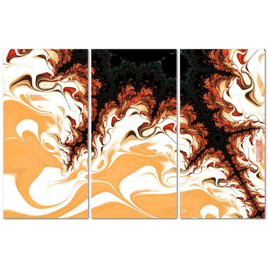 BoomGoo® art print Canvas triptych F1152 "Sun Fireball" 1 (3x140x70cm)