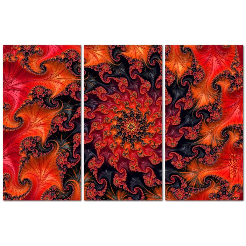 BoomGoo® art print Canvas triptych F898 "Silk Road" 1 (3x 140x70cm)