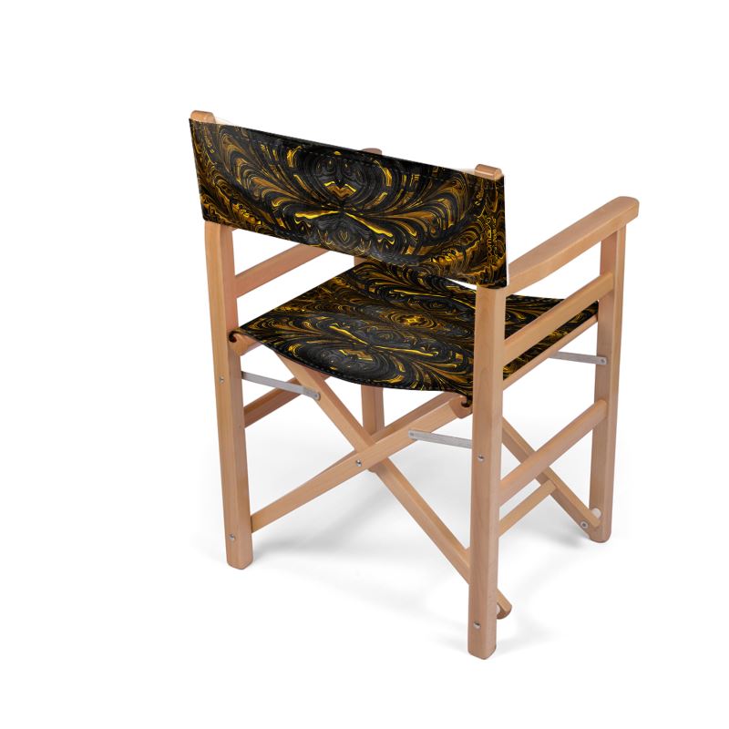 BoomGoo® Director's Chair F1488 "Black Gold Flow” 2/4
