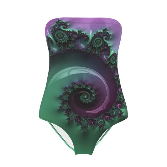 BoomGoo® Swimwear Ladies Strapless F041 "Purple Rain" 1 III