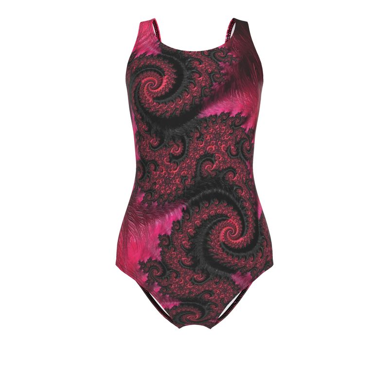 BoomGoo® Swimwear Ladies 1-Piece F408 "Pink Dragon" 1 III