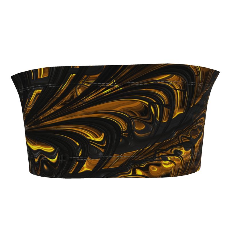 BoomGoo®  Bandeau Top F1488 "Black Gold Flow"  1