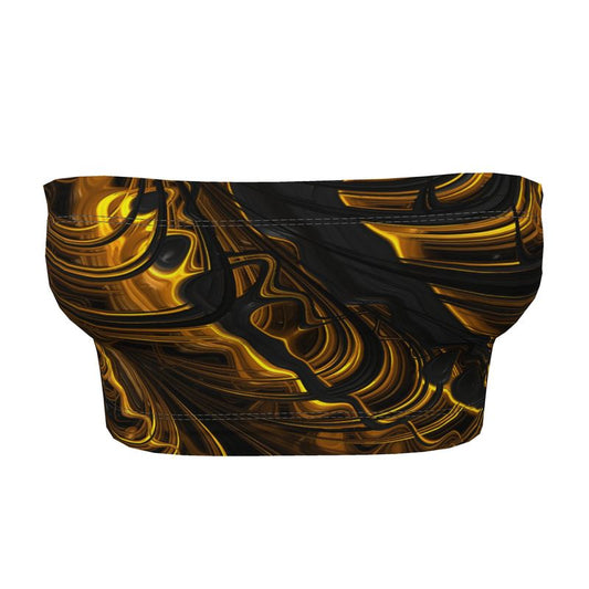 BoomGoo®  Bandeau Top F1488 "Black Gold Flow"  2