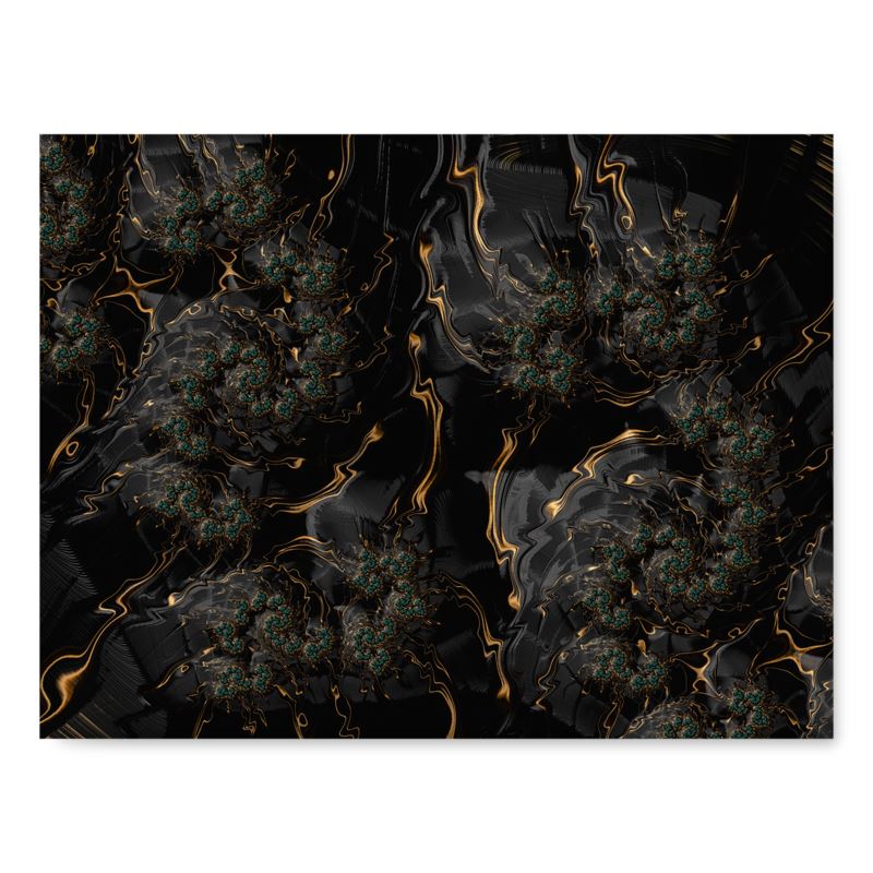 BoomGoo® Cutting Board (stone) F1488 "Black Gold Flow" 1