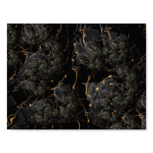 BoomGoo® Cutting Board (stone) F1488 "Black Gold Flow" 1