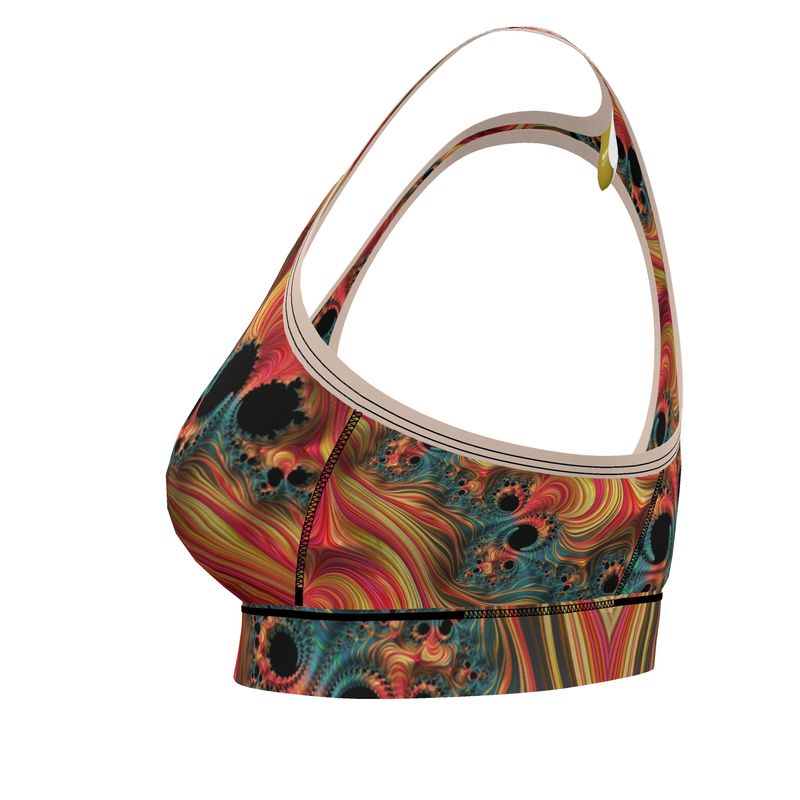 BoomGoo® low impact Sports Bra F1139 "Rainbow Mountain" I