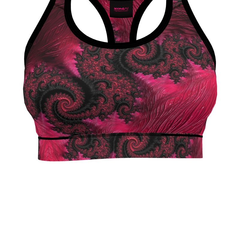 BoomGoo® low impact Sports Bra F408 "Pink Dragon" 1