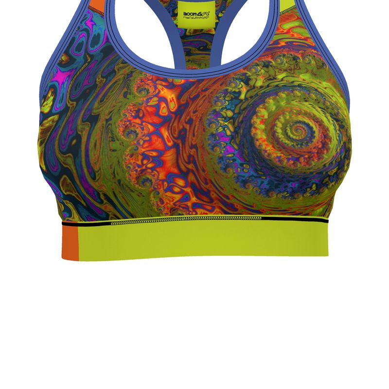 BoomGoo® low impact Sports Bra F1546 "Lagoon Paradise" I 3