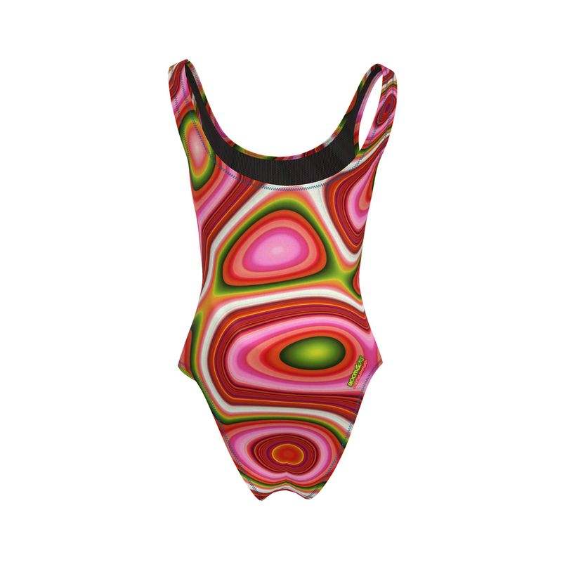 BoomGoo® Swimwear Ladies 1-Piece  F1711 "Pink Crocodile" 1