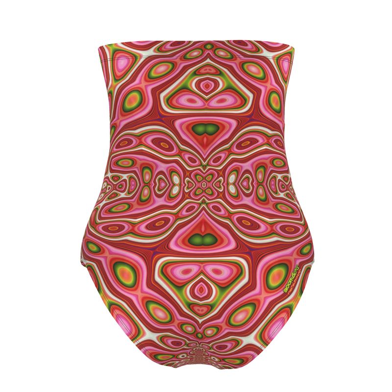BoomGoo® Swimwear Ladies Strapless F1711 "Pink Crocodile" 5