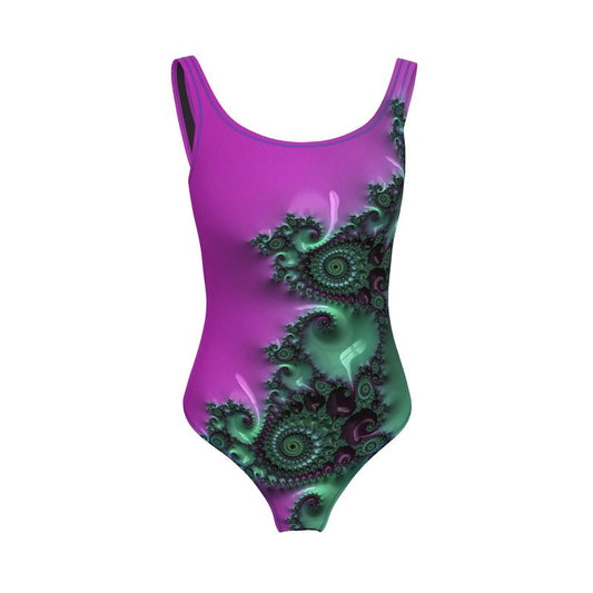 BoomGoo® Swimwear Ladies 1-Piece F041 "Purple Rain" 1