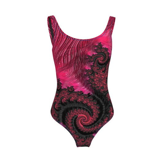 BoomGoo® Swimwear Ladies 1-Piece F408 "Pink Dragon" 1