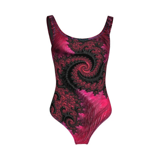 BoomGoo® Swimwear Ladies 1-Piece F408 "Pink Dragon" 1 II