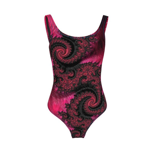 BoomGoo® Swimwear Ladies 1-Piece F408 "Pink Dragon" 1 III