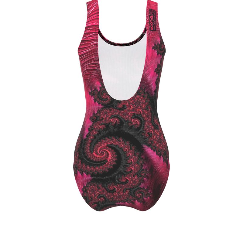 BoomGoo® Swimwear Ladies 1-Piece F408 "Pink Dragon" 1 III