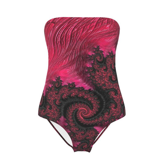BoomGoo® Swimwear Ladies Strapless F408 "Pink Dragon" 1