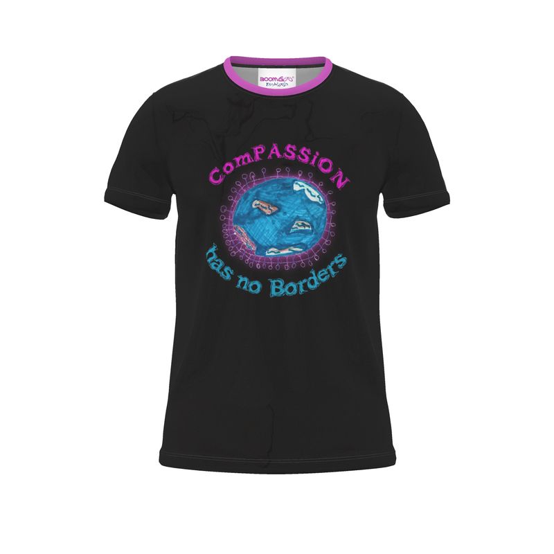 BoomGoo® T-shirt (unisex) "Compassion has no Borders" 3 black