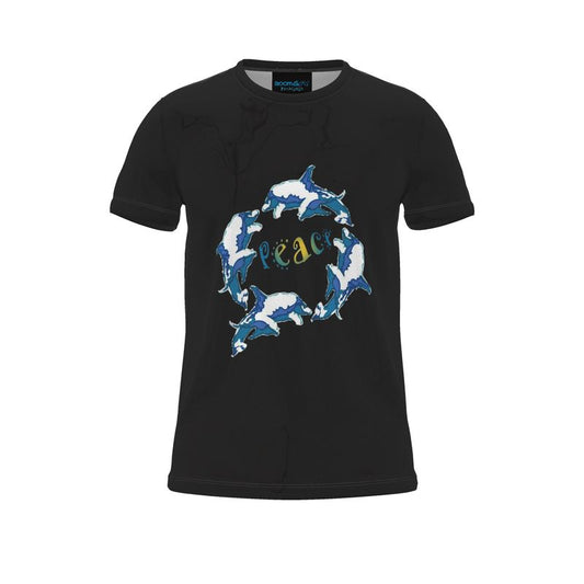BoomGoo® T-shirt (unisex) "Peace" Dolphins I 3 black