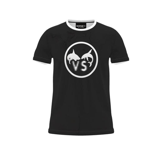 BoomGoo® T-shirt (unisex) "Dolphin vs Shark" II 1b b&w