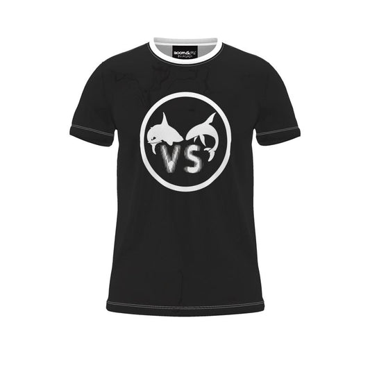 BoomGoo® T-shirt (unisex) "Dolphin vs Shark" II 2b black