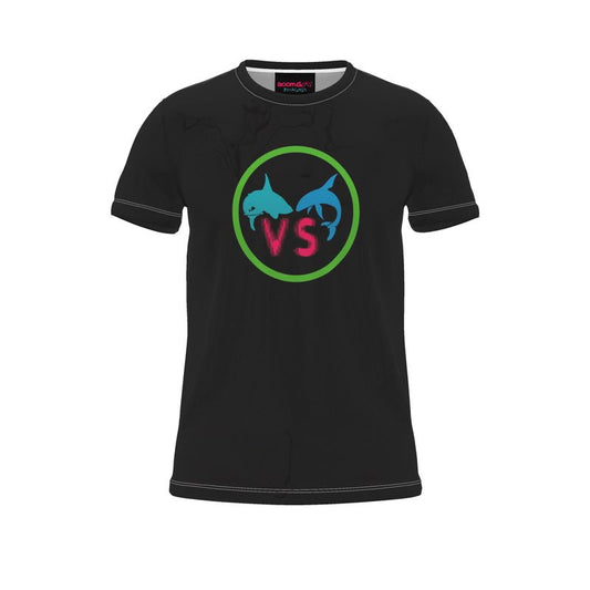 BoomGoo® T-shirt (unisex) "Dolphin vs Shark" II 5b black